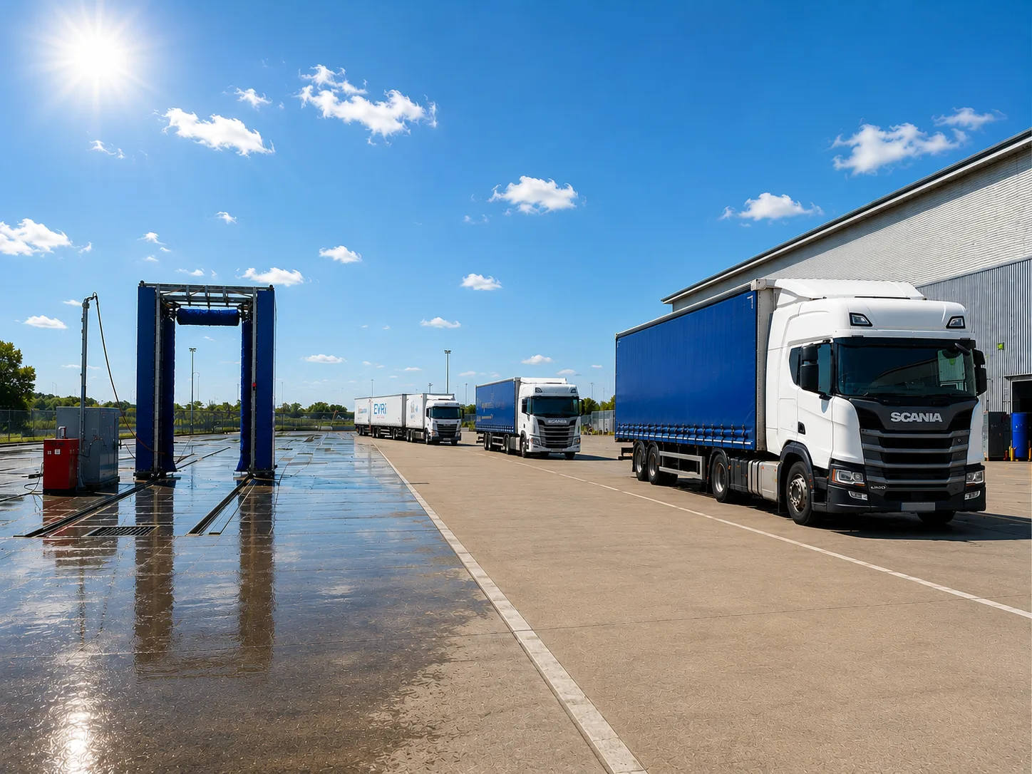 Truck wash bay maintained with personal family-run service